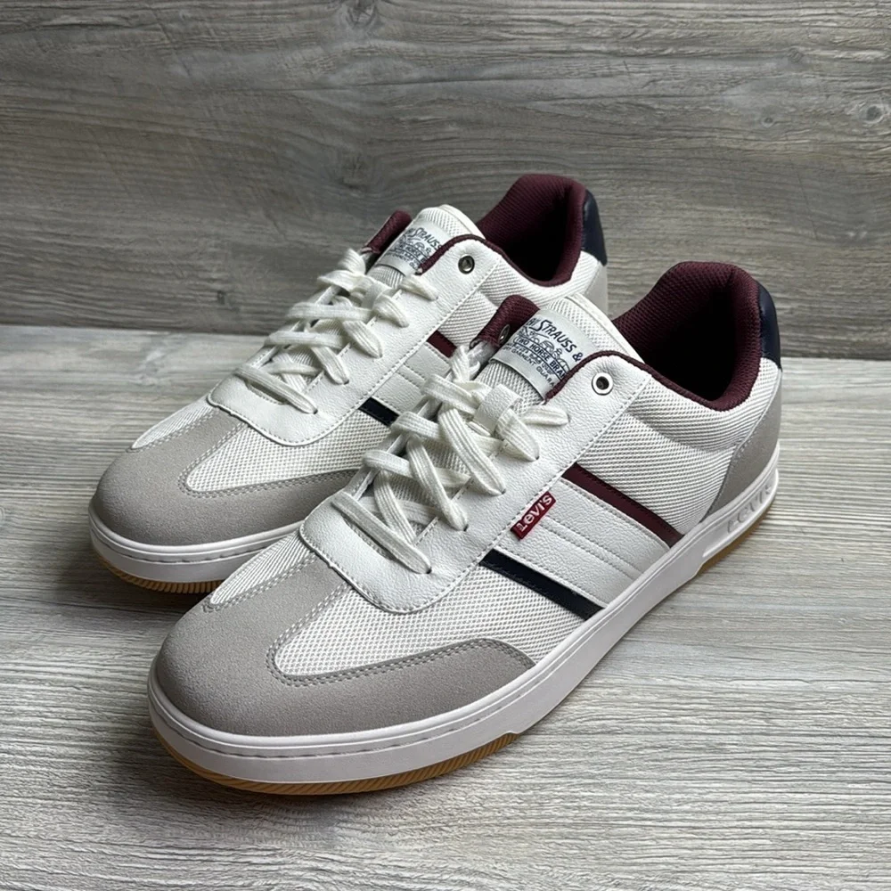 NWOT Levi's Men's Zane White and Gray Sneakers size 13